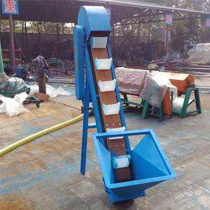 斗式垂直提升機送皮用方帶轉(zhuǎn)5彎式條